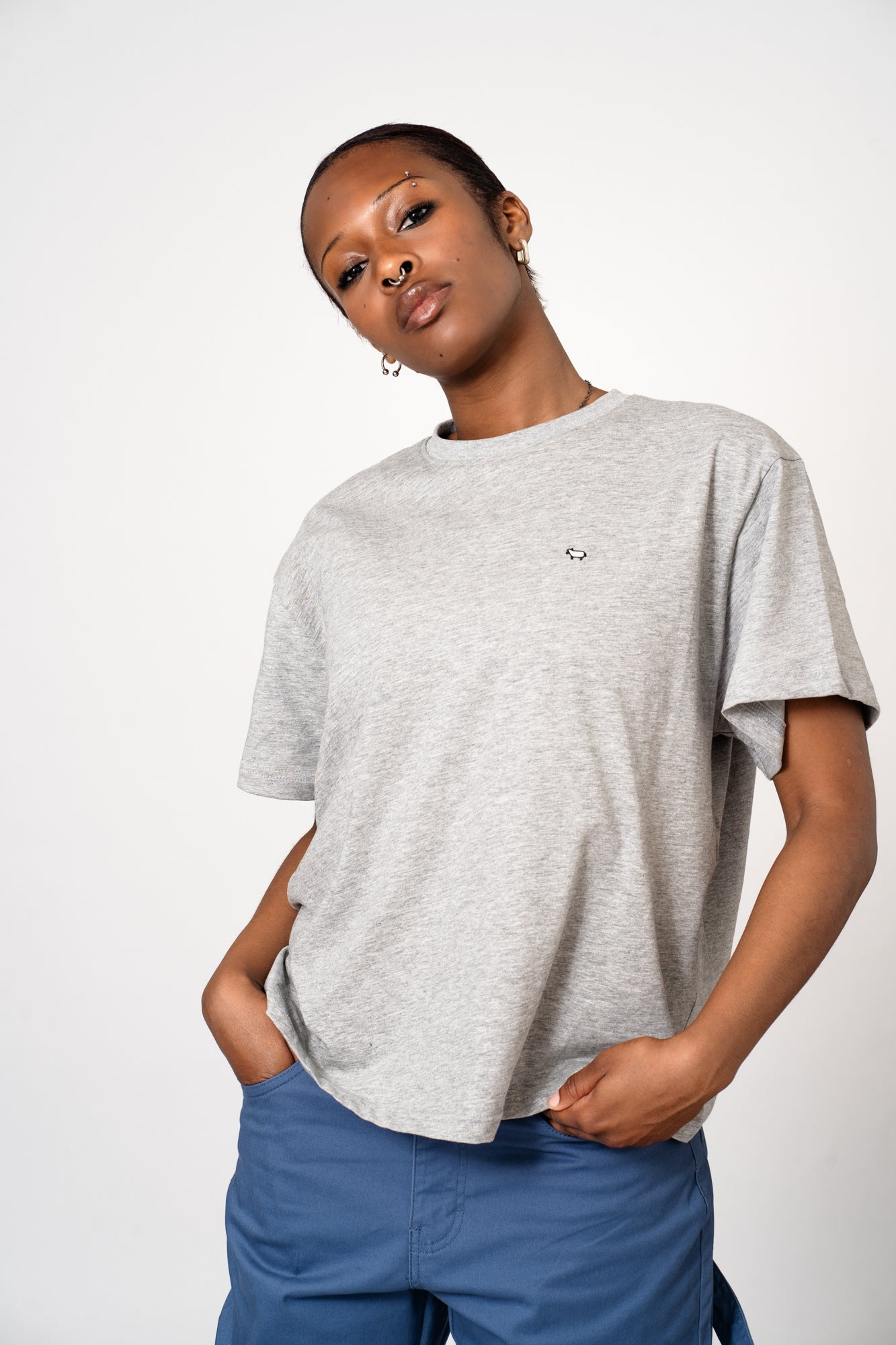 Heather Grey Boxy Beta Tee