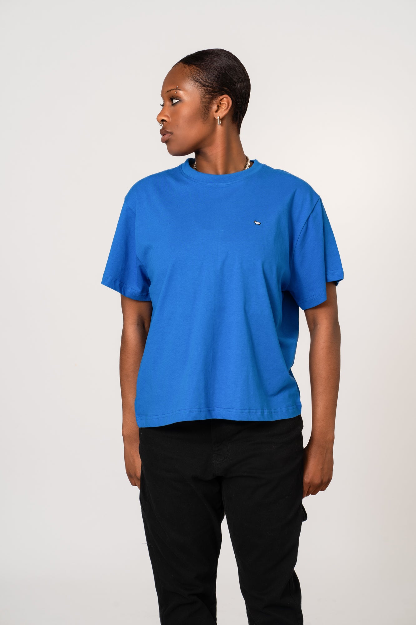 Royal Blue Boxy Beta Tee