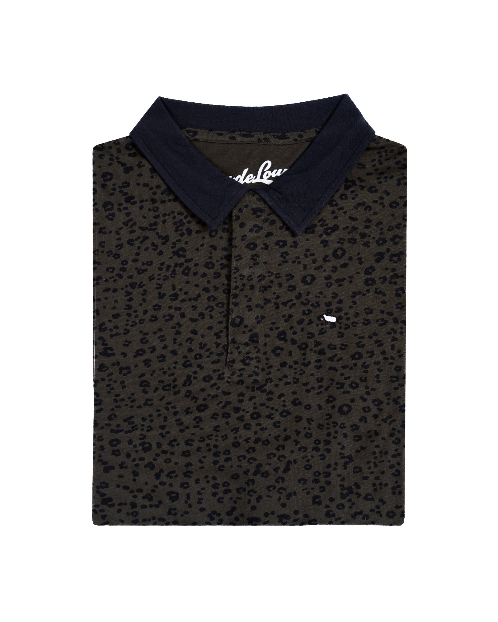 Olive Animal Print Polo