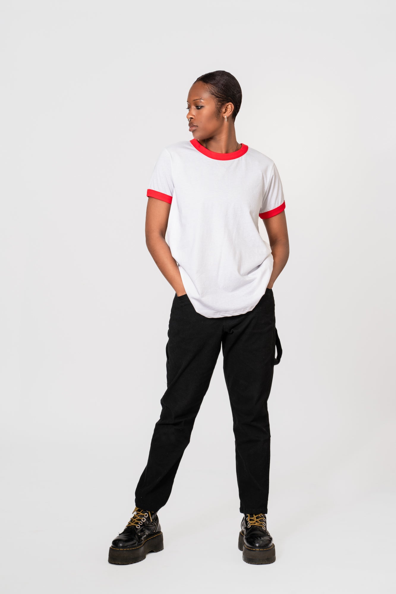 Red Ringer Tee