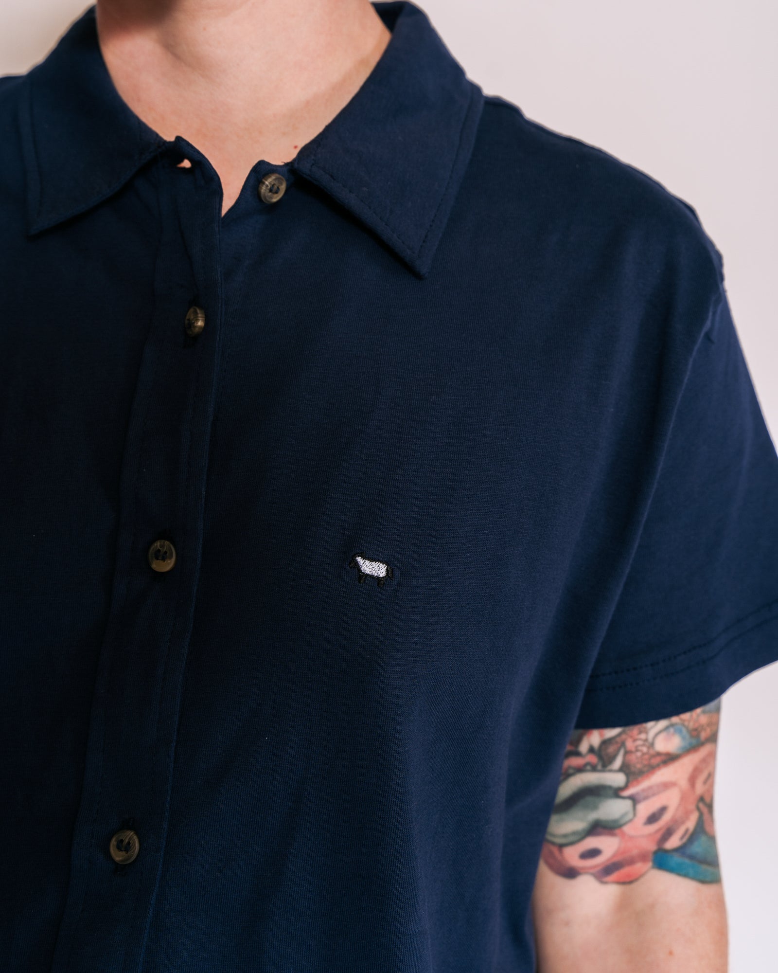 Navy Short Sleeve Shirtee