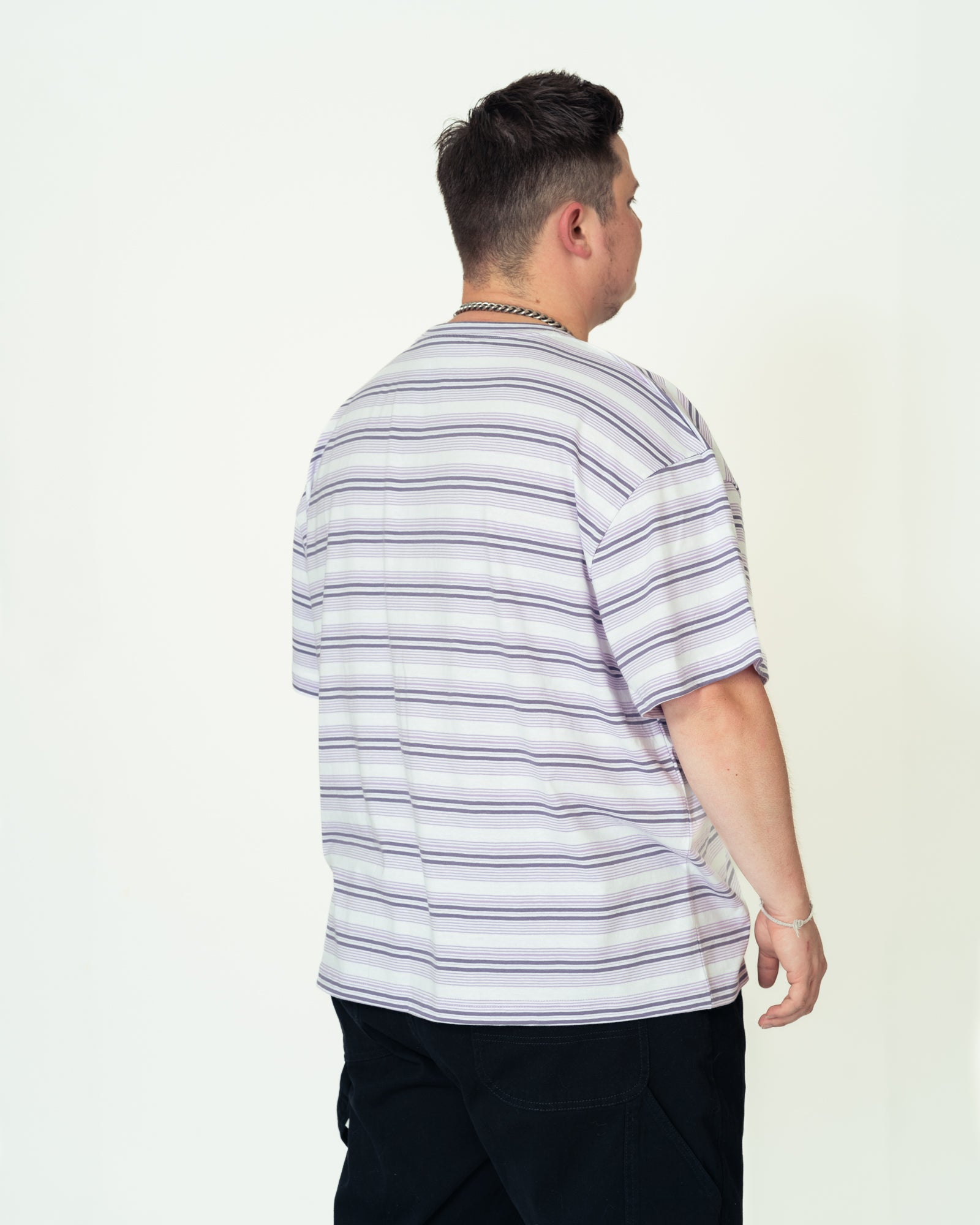 Purple Stripe Boxy Beta Tee