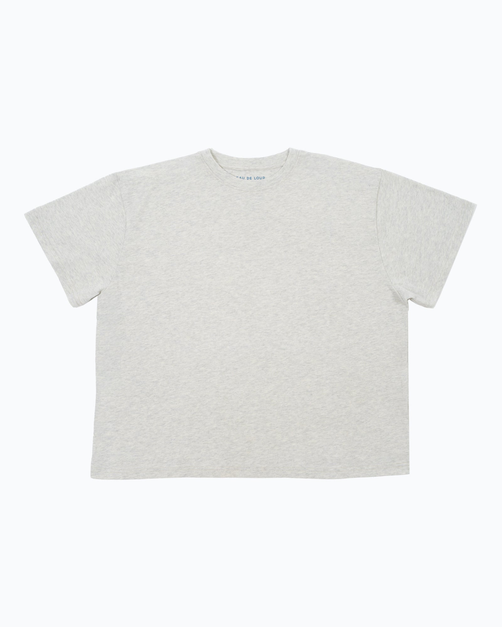 Light Grey Melange Boxy Tee