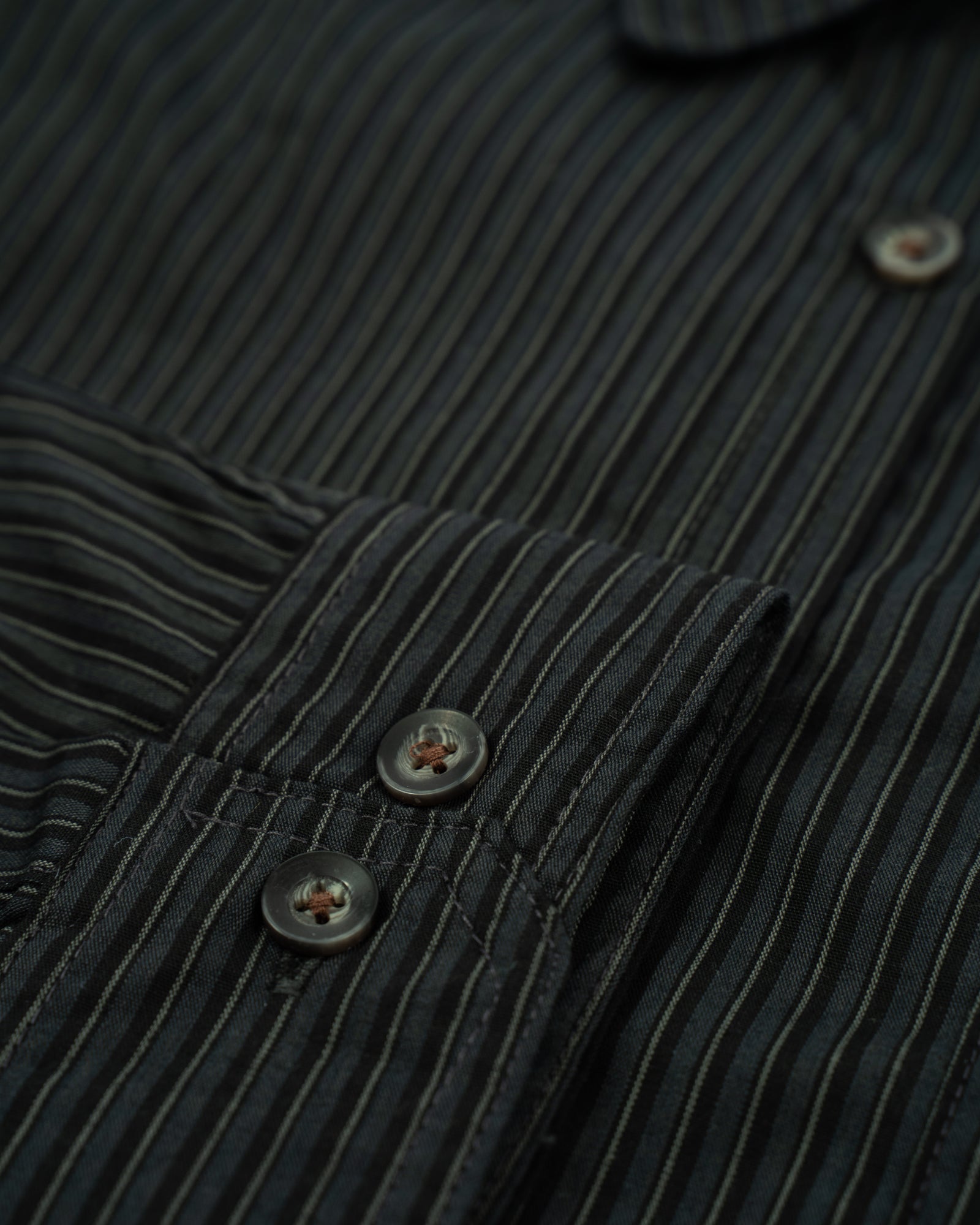 Black Stripe Twill Shirt