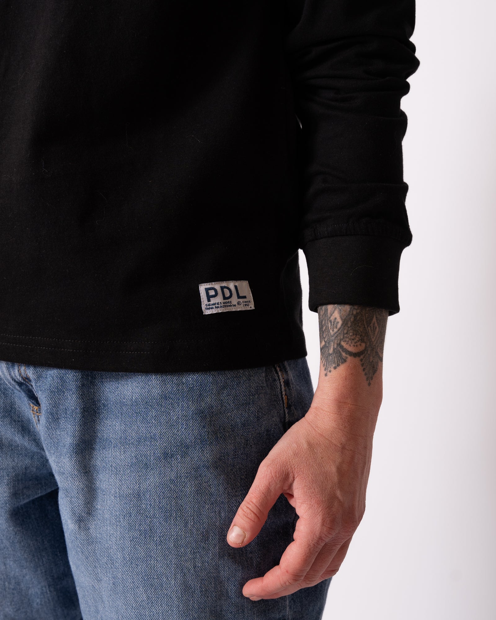 Black Long Sleeve Henley